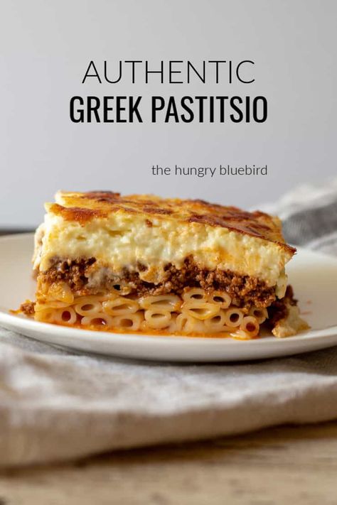 Authentic Pastitsio Recipe, Kasseri Cheese, Lasagna Layers, Greek Pastitsio, Greek Lasagna, Greek Pasta, Greek Cooking, Greek Dishes, Rigatoni