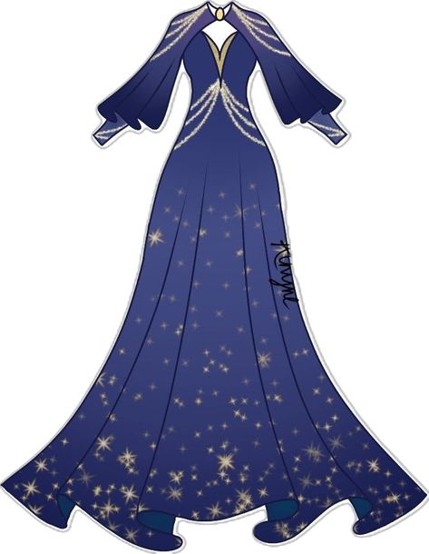 Starry Night Dress, Vestidos Anime, Dress Design Drawing, Clothing Design Sketches, Fantasy Dresses, Drawing Anime Clothes, Dress Design Sketches, Royal Outfits, Fantasy Gowns