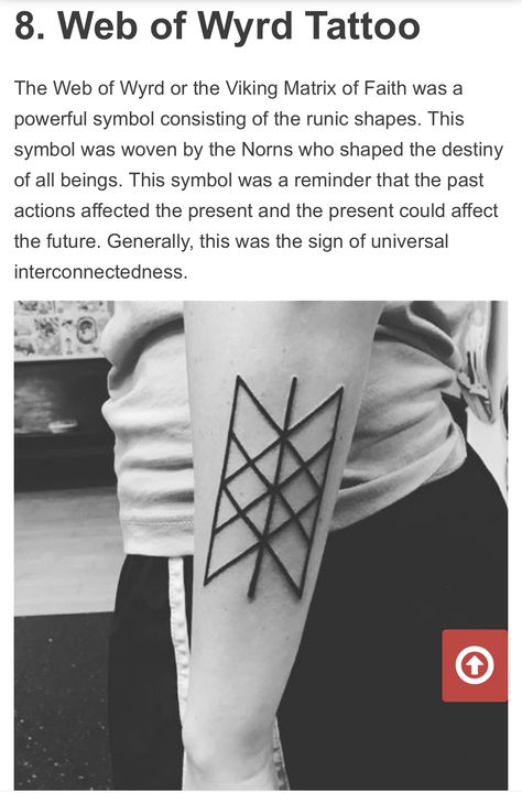 Web Of Wyrd, Tattoos And Their Meanings, Pagan Tattoo, Viking Tattoo Symbol, Rune Tattoo, Norse Tattoo, Norse Pagan, Ancient Vikings, Viking Symbols