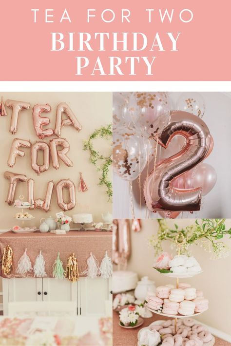 Tea Time For Two Birthday, Let’s Partea First Birthday, Tutus And Tea Birthday Party, 2 Year Tea Party Birthday, 2nd Birthday Tea Party For Girl, Tea Party 2nd Birthday Ideas, Tea For Two Birthday Party Cake, Two Tea Party Birthday, Yea For Two Birthday Party