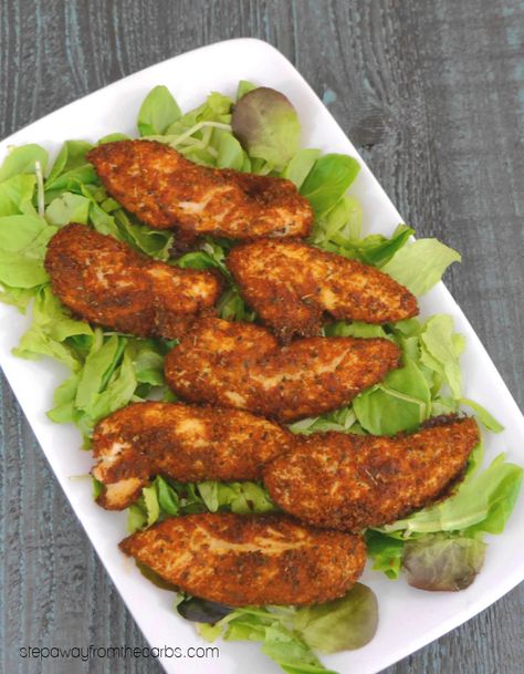 These taco chicken tenders are so full of flavor! They're also low carb, gluten free, and keto friendly! Recipes Using Pork, Low Carb Taco, Low Carb Rice, Taco Chicken, Crusted Chicken Tenders, Pork Rind, Low Carb Mexican, Low Carb Tacos, Best Low Carb Recipes