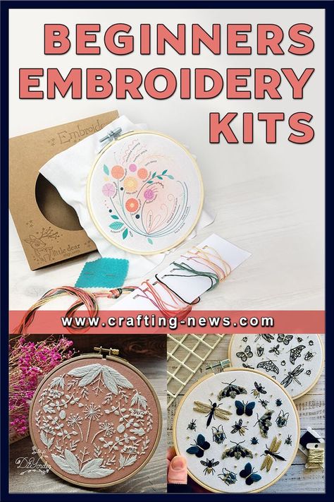 10 Beginners Embroidery Kits Beginner Embroidery Kit, Beginners Embroidery, Embroidery For Beginners, Embroidery Kit, Craft Tutorials, Embroidery Kits, The Store, The Basics, To Learn