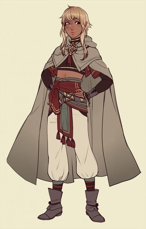 Dnd Cape Design, Cloaked Traveler Art, Dnd Clothes Ideas, Cloak Fantasy Art, Cloak Character Design, Cloak Drawing Reference, Cloaked Character Design, Cloaked Character, Cloak Designs