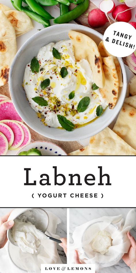 Lebanese Labneh, Homemade Labneh, Egyptian Foods, Greek Feast, Lebanon Food, Labneh Recipe, Yogurt Cheese, Greek Dip, Syrian Food