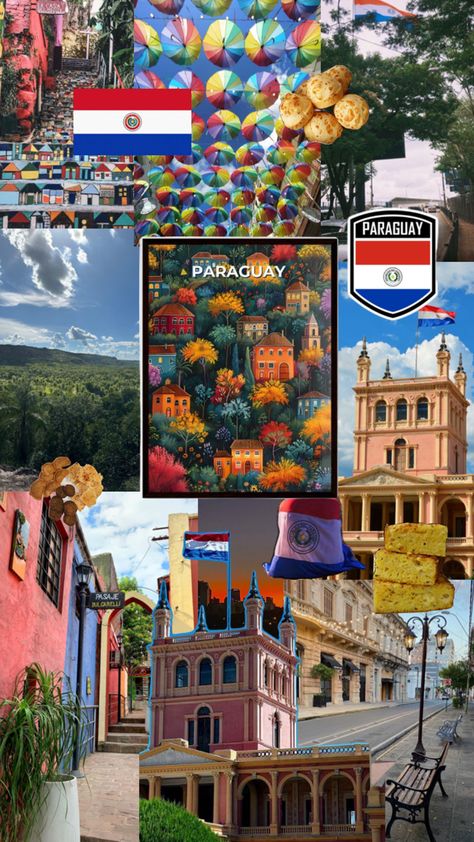 #collage #aesthetic #travel #culture #country #Paraguay #ParaguayanFood #viralpost Paraguay Aesthetic, Paraguay Travel, Top Places To Travel, Travel Culture, Aesthetic Travel, North And South America, Dream Travel Destinations, Summer Travel, Travel Aesthetic