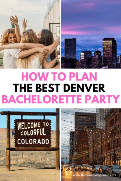 Denver Bachelorette Party pin for pinterest. Denver Bachelorette Party, Bachelorette Party Hiking, Denver Bachelorette, Bachelorette Party Pins, Denver Activities, Bachelorette Party Activities, Bachelorette Party Itinerary, Bachelorette Itinerary, Denver Botanic Gardens