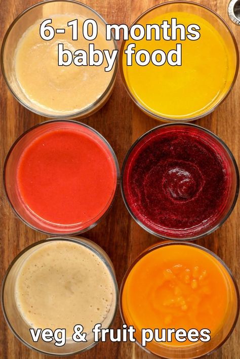 Healthy Baby Puree Recipes, Puree Food Ideas, 6month Food Ideas, Banana Puree Recipe, 6 Month Baby Puree Recipes, Recipes For Baby Food 6 Months, How To Make Fruit Puree, Puree Baby Food Recipes 6 Months, Baby Fruit Puree