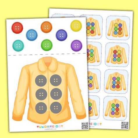 Printable Color Buttons Pattern Worksheet for Kids Dont Push The Button Activities, Teacch Material, Educational Games For Preschoolers, Preschool Activities At Home, Printable Puzzles For Kids, Pattern Worksheet, Button Game, Matching Activity, Sorting Activities