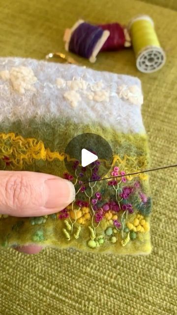 upanddowndale on Instagram: Quiet moments after all that felting!🪡🧵 #societyforembroideredwork #embroideryisart #wetfelting #yorkshireartist #contemporarytextiles… Needle Felting And Embroidery, Dry Felting Ideas, Felted Wool Projects, Felted Embroidery, Felt Artwork, Art Fibres Textiles, Felting Diy, Needle Felting Diy, Wool Felt Projects