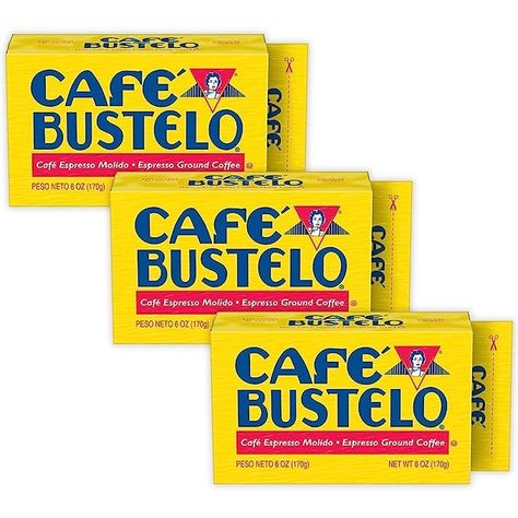 Cafe Bustelo Ground Coffee Espresso Brick Bulk, 6 Ounces Each, 3 Pack - Classic Bold Flavor Cuban Bustelo Coffee Beans Bustelo Coffee, Espresso Recipe, Cafe Bustelo, Espresso Recipes, Coffee Espresso, Ground Coffee, Recipe Card, Espresso Coffee, Coffee Grounds