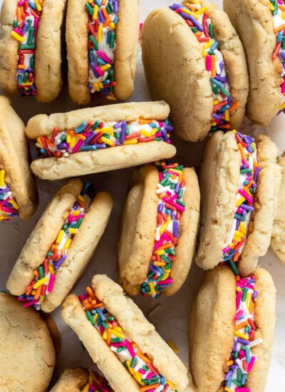 Easy Homemade Cookies, Confetti Cookies, Cookie Sandwich Recipes, Funfetti Cookies, Cookie Sandwich, Cookie Sandwiches, Cookie Spread, Delicious Cookie Recipes, Easy Cookie Recipes