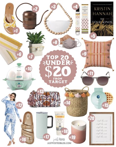 20 finds all under $20 from Target. Perfect Gift ideas for her! If you love shopping or browsing at Target, this post is for you. This guide has new arrivals perfect for spring. Target Gift Ideas, Target Favorites, Target Gifts, Gift Guide For Him, 20 Dollars, Gift Ideas For Her, 20 Gifts, Target Finds, Teacher Christmas Gifts