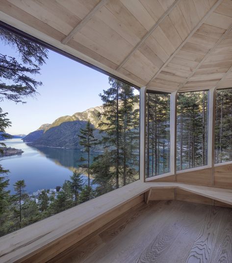 Woodnest Treehouses by Helen & Hard Architects - Dwell Cabins In Norway, Norwegian Cabin Interior, Norway House Interior, Norway Cabin, House In Norway, Norwegian Architecture, Norway House, Norway Design, Norway Fjords