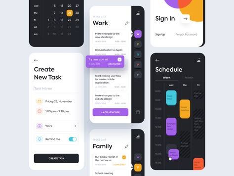 To Do List App, Todo App, To Do App, Mobile Application Design, App Inspiration, Ui Design Mobile, App Ideas, Mobile App Design Inspiration, Calendar App