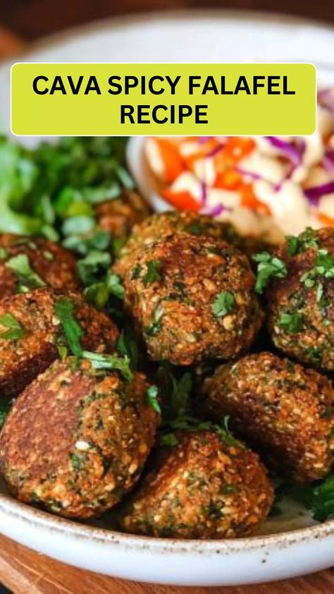 Cava spicy falafel recipe – Cravefuly Cava Falafel Recipe, Copycat Cava Falafel, Cava Recipes, Spicy Falafel Recipe, Cava Recipe, Falafel Mix, Falafel Recipe, Dry Chickpeas, Vegetarian Cabbage