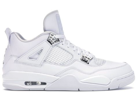 Jordan 4 Retro Pure Money, Gold And White Outfit, Jordan 4 Pure Money, Gold Outfits, Orange Jordan, Air Jordan Retro 4, Jordan 4 White, Pretty Sneakers, Jordan Retro 4