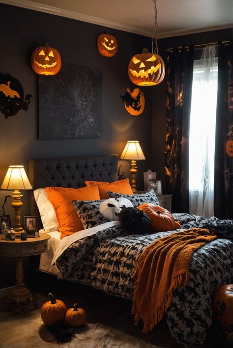 Fall Furniture , Autumn Cozy Fall ,Decor Easy Fall ,
Decor Neutral Fall ,Decor Fall ,Decor Inspiration ,Fall Decor Ideas Halloween Themed Bedroom, Spooky Bedroom, Autumn Bedroom Decor, Halloween Interior, Simple Halloween Decor, Fall Apartment Decor, Halloween Curtains, Fall Fireplace Decor, Boho Bedroom Diy