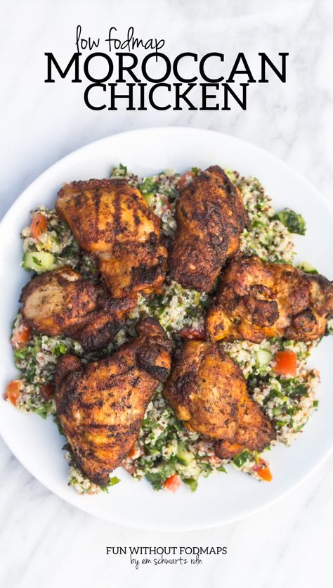 delicious flavor for chicken breasts or thighs Monash Fodmap Recipes, Low Fodmap Chicken Marinade, Low Food Map Diet Recipes, Meal Prep Low Fodmap, Low Fod Map Dinner Recipes, Low Fodmap Lunch For Work, Low Fodmap Mediterranean Recipes, Low Fodmap Crockpot, Low Fodmap Meal Prep