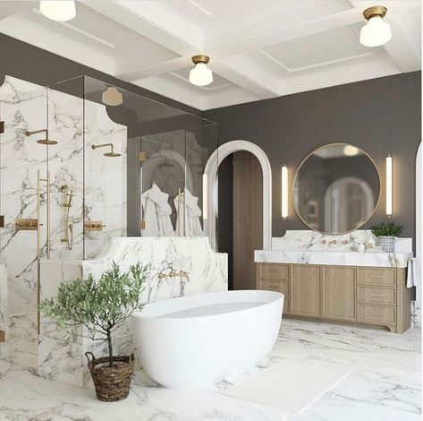 Lux Bathroom, Luxe Bathroom, New House Bathroom, Luxury Master Bathrooms, Dream House Interior, House Bathroom, Bathroom Remodel Master, Bath Remodel, Beautiful Bathrooms