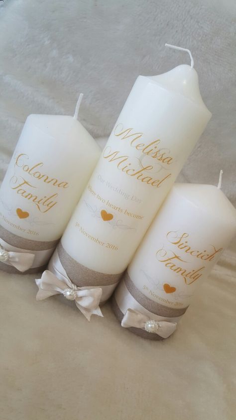 Personalised Candles, Unity Candles, Wedding Unity Candles, Candle Wedding, Wedding Unity, Unity Candle, Personalized Candles, Designer Candles, The 5th Of November