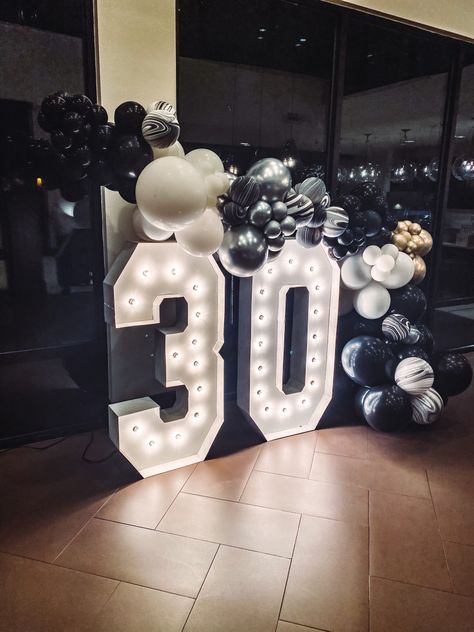 30th Birthday For Men Decoration, Birthday Decor For 30 Year Old Man, His 30th Birthday, 30th Birthday Backdrop For Men, Mens 30th Birthday Balloons, 30 Sign With Lights, 30th Birthday Banner For Men, 40th Birthday Balloons, 30th Birthday Party Decorations