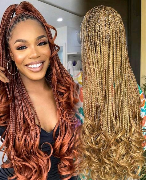 Two pretty black girls wearing waist length French Curl Braids. Knowles’s French Curl Braids, Permed Hair Styles, Cute French Braids, Type Of Braids, Curly Braid, African American Hair Styles, French Curl Braids, Braids Natural, Curl Braids