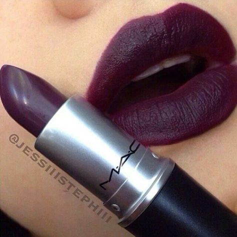 . Mac Smoked Purple, Purple Lipstick, Glow Skin, Mac Makeup, Kiss Makeup, Mac Lipstick, Lip Art, It Goes On, Love Makeup