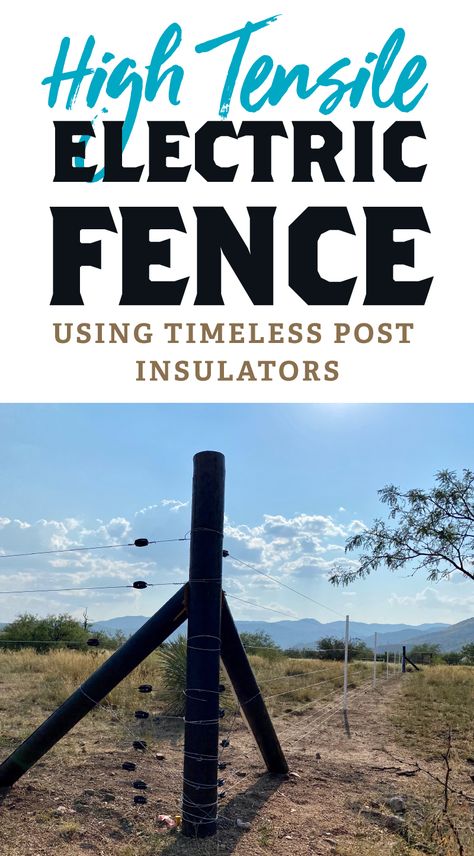 See how we installed the corner posts, t-posts, insulators, gates, and Gripples for our nine strand high tensile electric fence.#offgrid #offgridhomestead #fencing #desertfencing #electricfence | tinyshinyhome.com Electric Fence Ideas, T Post Fence, Cattle Panel Fence, High Tensile Fence, Cattle Corrals, Field Fence, Off Grid Homestead, Cattle Panels, Homestead Ideas