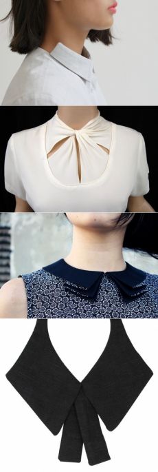 Blouse Tutorial, Áo Blu, Detail Couture, Sewing Blouses, Design Moda, Outfit Chic, Clothing Details, Collar Designs, Sewing Clothes