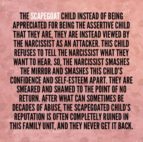 Scapegoat Child, Family Scapegoat, The Scapegoat, Narcissistic Mothers, Narcissistic Family, Narcissistic People, Narcissistic Parent, Narcissistic Mother, Toxic Family