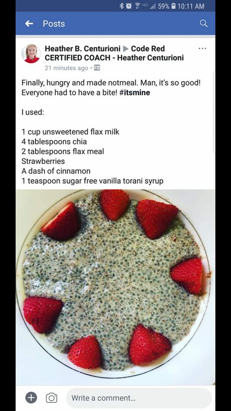 Noatmeal Code Red Breakfast Recipes, Code Red Diet, Insulin Resistance Diet Recipes, Keto Oatmeal, Keto Breakfast Smoothie, No Carb Recipes, Code Red, Ketogenic Diet Meal Plan, High Protein Low Carb