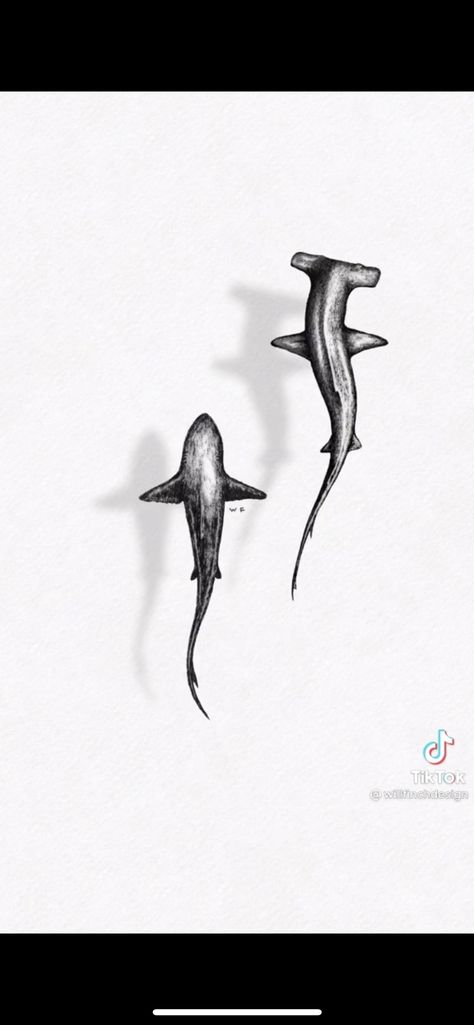 Hammer Head Tattoo, Hammer Shark Tattoo, Brenda Tattoo, Hammerhead Tattoo, Aquatic Tattoo, Whale Shark Tattoo, Hai Tattoo, Sea Life Tattoos, Animal Tattoos For Men