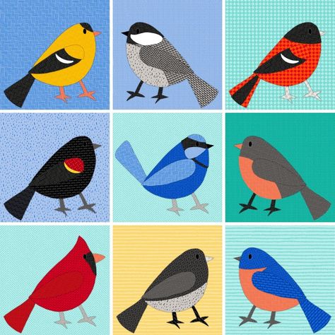 backyard birds applique pattern design process Birds Quilt, Bird Quilt Blocks, Free Applique Patterns, Bird Template, Applique Art, Bird Applique, Applique Quilt Patterns, Bird Quilt, Animal Quilts