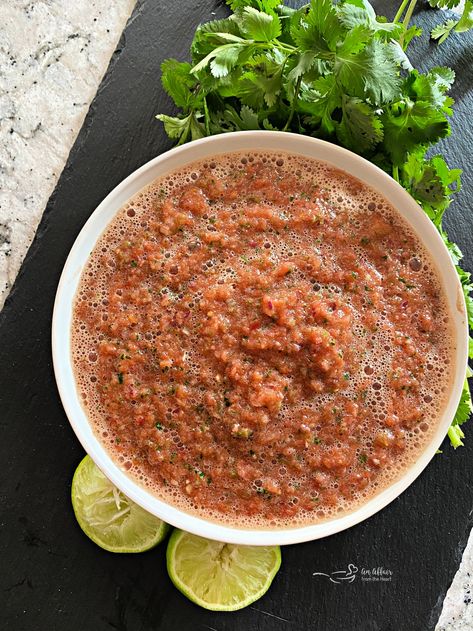 Easy to make Dump Salsa - Dump it in the blender and you're done! Immersion Blender Salsa, Dips To Make, Blender Salsa, How To Make Salsa, Immersion Blender, Party Party, Fresh Produce, Cilantro, Pantry