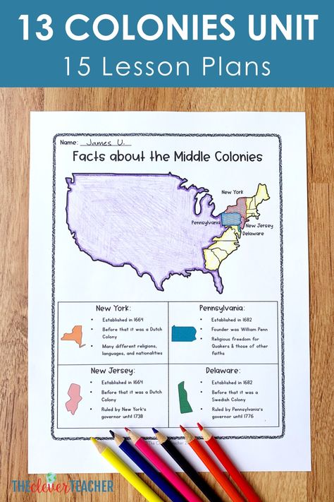 13 Colonies Project, 13 Colonies Project Middle School, 13 Colonies Projects, 13 Colonies Homeschool, 13 Original Colonies Activities, 13 Colonies Activities Free Printable, 8th Grade Social Studies, 13 Colonies Map Printable Free, Teaching The 13 Colonies