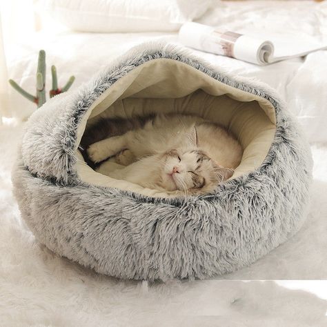 2 In 1 Dog And Cat Bed Pet Winter Bed Round Plush Warm Bed House Soft Long Plush Pets Bed https://www.jaaziintl.com/products/2-in-1-dog-and-cat-bed-pet-winter-bed-round-plush-warm-bed-house-soft-long-plush-pets-bed Jaazi Intl #Hot Plush Bed, Pets Toys, Calming Cat, Cat Basket, Cat Cushion, Cat Cave, Warm Bed, Bed Cushions, Sleeping In Bed