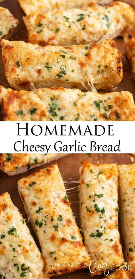 Garlic Bread Spread, Cheesy Garlic Bread Recipe, Homemade Garlic Bread, Garlic Bread Recipe, Bread Sticks, Cheesy Garlic Bread, Healthy Dinner Recipes For Family, Cheesy Bread, Recipes Healthy Dinner