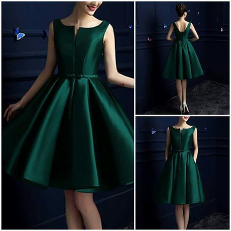 Green Outfits For Women, Summer Frocks, Party Dresses With Sleeves, Frocks And Gowns, Jean Outfit, Frock For Women, Stitching Dresses, Silk Cocktail Dress, Elegant Dresses Classy