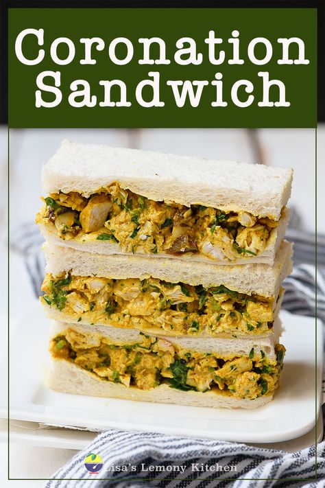 Curried chicken sandwich Chicken Sandwich Filling, Creamy Spicy Chicken, Coronation Chicken Sandwich, Spicy Chicken Sandwich, Coronation Chicken, Spicy Chicken Sandwiches, Asian Chicken Recipes, Easy Sandwich Recipes, Chicken Teriyaki Recipe