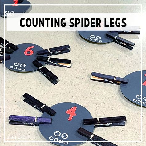 Counting Spider Legs Activity for Preschoolers Preschool Small Group, Spiders Preschool, Preschool Tables, Activity For Preschoolers, Spider Legs, Preschool Homeschool, Small Group Activities, Halloween Preschool, Halloween Countdown