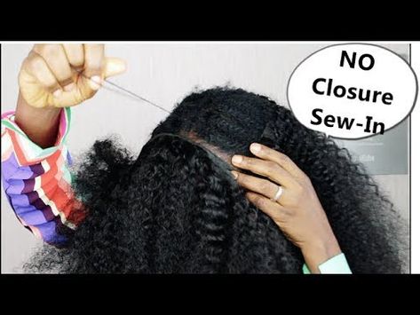 No Closure Full Sew -In No Leave Out - Detailed Tutorial - https://blackhairinformation.com/video-gallery/no-closure-full-sew-in-no-leave-out-detailed-tutorial/ Natural Hair Sew In, Full Sew In Weave, Curly Sew In Weave, Curly Sew In, Grow Black Hair, Healthy Hair Regimen, Full Sew In, Sew In Hairstyles, Curly Weave Hairstyles