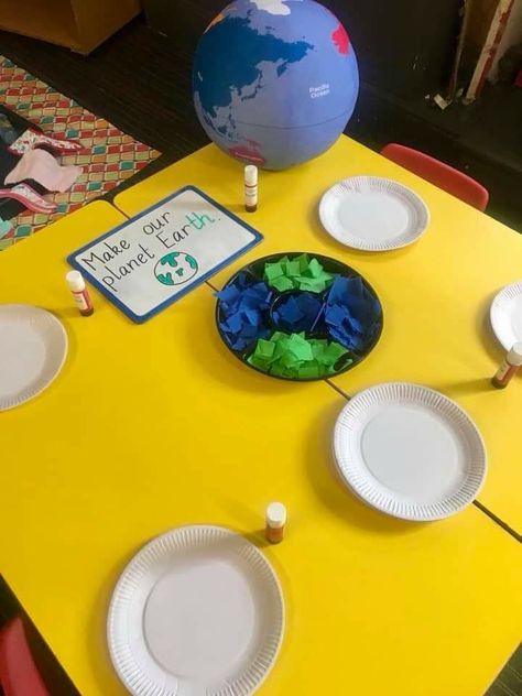 The World Eyfs Activities, Taking Care Of Our Planet Preschool, Earth Day Eyfs Activities, Planets Eyfs Activities, Recycle Study Creative Curriculum, Earth Day Provocations, Earth Day Eyfs, 1 June Children Day Activities, Planet Earth Activities For Preschool