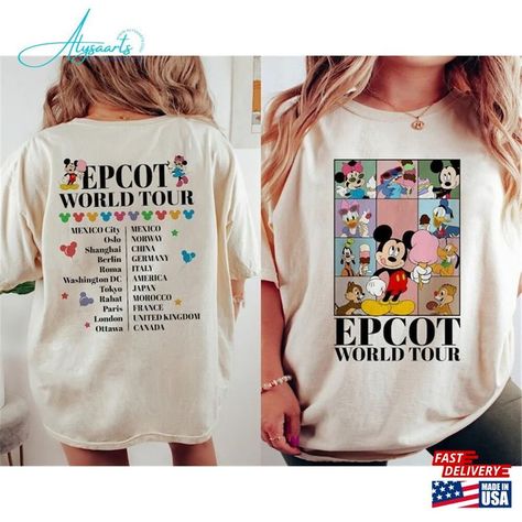 Two Sided Disney Epcot World Tour Shirt Mickey And Friends Sweatshirt Hoodie Check more at https://alysaarts.com/product/two-sided-disney-epcot-world-tour-shirt-mickey-and-friends-sweatshirt-hoodie/ Family Disney Shirts Matching, Disney Birthday Shirt, World Tour Shirt, Epcot Shirts, Friends Sweatshirt, Drinking Around The World, Disney Epcot, Disney Birthday, Disney Family