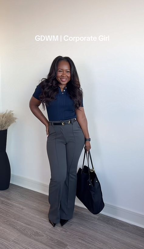 Business Casual Outfits For Work Black Women, Black Woman Professional Outfits, Corporate Girl Black Woman, Cute Professional Outfits Black Women, Leasing Agent Outfit, Business Outfits Black Women, Bussines Casual Woman Outfit, Businesses Woman, Business Casual Black Women