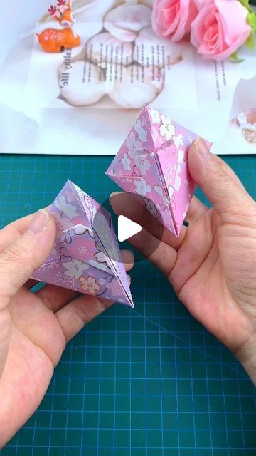 paper crafts creator on Instagram: "The love-changing triangular storage box is simple and practical. #handmade #handmade #diy #storagebox #learnable #series #Origami #tutorial" Origami Box Tutorial, Origami Gift Box, Origami Box, Winter Beauty, Diy Gift Box, Paper Packaging, Diy Box, Viral Pins, Storage Box