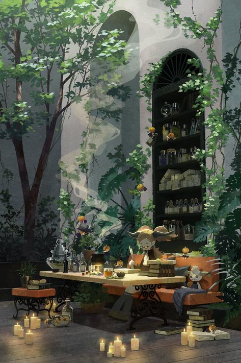 Bg Design, Open Library, Fantasy Art Landscapes, Dessin Adorable, Environment Concept Art, Environmental Art, Fantasy Landscape, Anime Scenery, Pretty Art