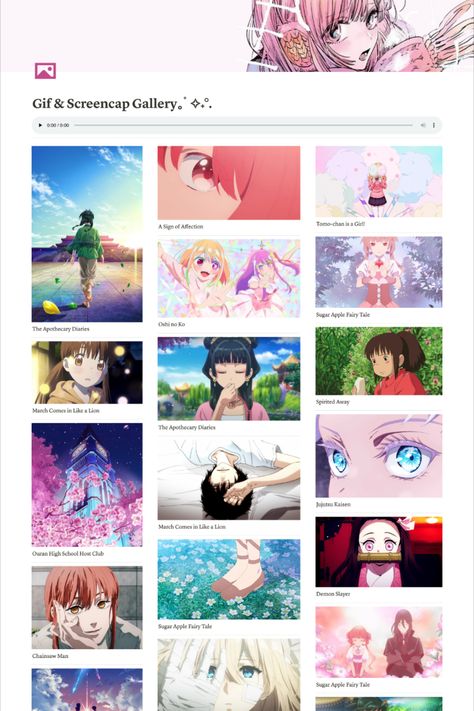 Anime Tracker Notion Template #notion #notiontemplates #anime #animetrackertemplate Notion Template Ideas Anime, Anime Notion Template, Notion Anime, Pink Aesthetic Notion, Notion Inspiration, Notion Ideas, Template Notion, Aesthetic Notion, Notion Templates