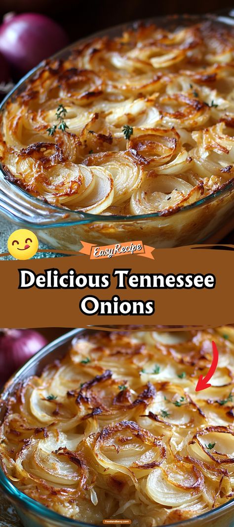 Tennessee Onions via @recipesforfamily12 Oven Fried Onions, Onion Au Gratin, Baked Onions And Cheese, Baked Onions Recipe Simple, Onion Pie Recipe Vidalia, Onion Casserole Recipes, Baked Onions Recipe, Brocolli Cheese, Sides For Meals