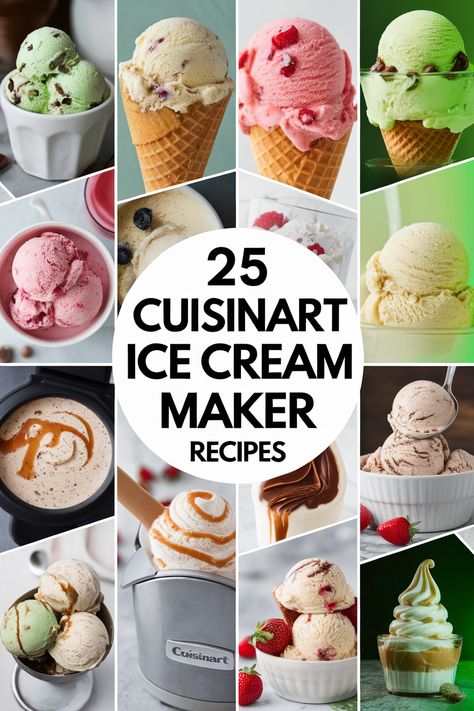 Cuisinart ice cream maker recipes: 25 easy, delicious recipes for your Cuisinart ice cream maker. From classic vanilla and chocolate to creative combinations, these recipes will have you screaming for more. Discover tested recipes optimized for Cuisinart ice cream makers. Recipes For Cuisinart Ice Cream Maker, Cuisinart Ice Cream Recipe, Homemade Ice Cream With Ice Cream Maker, Recipe For Ice Cream Machine, Blendtec Ice Cream Recipes, Cuisinart Ice Cream Maker Recipes Protein, Cuisinart Soft Serve Ice Cream Recipes, 2 Quart Ice Cream Maker Recipes, Recipes For Ninja Ice Cream Maker