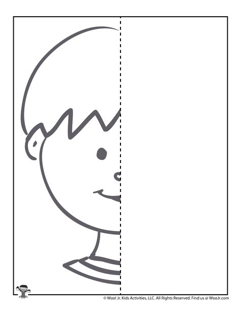 Faces & Emotions Symmetry Drawing Worksheets | Woo! Jr. Kids Activities : Children's Publishing Faces Emotions, Face Symmetry, Mirror Drawing, Drawing Worksheets, Symmetry Activities, Lap Book Templates, Symmetry Drawing, Mirror Drawings, Emotion Faces